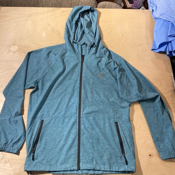 Ocean Coast Men's Teal Hooded Jacket Large (LW) - Picture 3 of 11